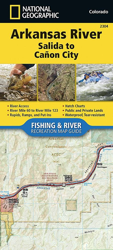 National Geographic - Arkansas River Salida to Canon City 2304 Map